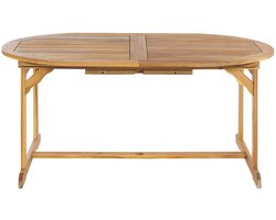 MAUI - Tuintafel - Lichtbruin - 100 x 160/220 cm - Acaciahout