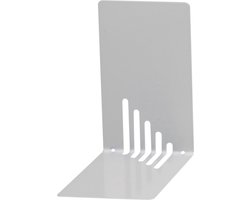 MAUL boekensteun metaal 14X8.5x14cm set 2 zilver