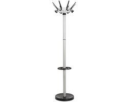 MAULcaligo Kapstok - 32 haak - standvoet - zilver - 1 stuk - Ø 46 x 175.2 cm - MAUL