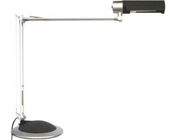 MAULoffice Bureaulamp - LED - Aluminium - Zilver - Tafellamp met Klem & Standvoet
