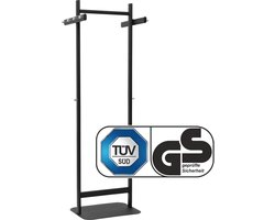 MAULsalsa Kapstok - 10 haak - standvoet - zwart - 1 stuk - 60 x 43 x 173 cm - MAUL