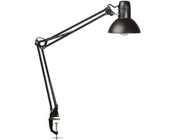 MAULstudy Bureaulamp - LED - Metaal - Zwart - E27 Fitting - Tafellamp met Klem