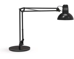MAULstudy Bureaulamp - Metaal - Zwart - E27 Fitting - Kantelbare Arm - Tafellamp