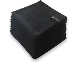 MAUS microvezeldoekjes professional - zwart - 10 stuks - 40x40cm - zonder schoonmaakmiddel effectief