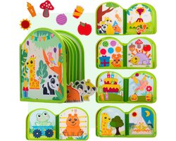 Mauzek® Busy Board Bos - Montessori speelgoed - Peuter Speelgoed - Dreumes - Activiteitenboek - Sensorisch Speelgoed - Reisspeelgoed - Educatief Speelgoed - Jongens - Meisjes - Voor in de auto - Voor onderweg - 1 jaar - 2 jaar - 3 jaar - 4 jaar