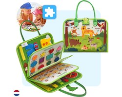 Mauzek® Busy Board Bos - Nederlands - Montessori speelgoed - Activiteitenbord - Sensorisch Speelgoed - Busy Book - Educatief Speelgoed - Peuter Speelgoed - Jongens - Meisjes - Voor in de auto - Voor onderweg - 3 jaar - 4 jaar - 5 jaar - 6 jaar