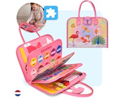 Mauzek® Busy Board Fantasie - Nederlands - Montessori speelgoed - Activiteitenbord - Sensorisch speelgoed - Educatief speelgoed - Meisjes - Peuter Speelgoed - Speelgoed voor in de auto - Speelgoed voor onderweg - 3 jaar - 4 jaar - 5 jaar - 6 jaar