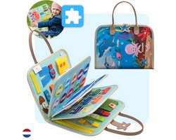 Mauzek® Busy Board Oceaan – Montessori Speelgoed – Activiteitenbord – Sensorisch Speelgoed – Peuter Speelgoed – Educatief Speelgoed – Sint – Busy Book – Jongens – Meisjes – Voor in de auto – Speelgoed voor onderweg – 3 jaar – 4 jaar – 5 jaar – 6 jaar