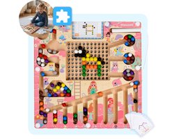 Mauzek® Magnetisch Doolhof Fantasie – Montessori speelgoed – Houten speelgoed – Magneet spel – Sensorisch speelgoed – Reisspeelgoed – Peuter speelgoed – Kinderspeelgoed – Voor onderweg – Educatief spel – Meisjes – 3 jaar – 4 jaar – 5 jaar – 6 jaar