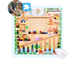Mauzek® Magnetisch Doolhof – Montessori speelgoed – Houten Speelgoed – Magneet spel – Sensorisch Speelgoed – Reisspeelgoed – Educatief spel – Peuter Speelgoed – Voor in de auto – Voor onderweg – Jongens – Meisjes –3 jaar – 4 jaar – 5 jaar – 6 jaar