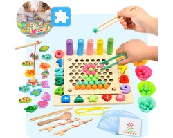 Mauzek® Montessori Bord – Montessori speelgoed – Cijfers, Balletjes, Vormen & Visspel - Magneet spel – Houten speelgoed – Sensorisch – Sorteerspel – Activiteitenbord – Peuter Speelgoed – Jongens – Meisjes – Kind – 3 jaar – 4 jaar – 5 jaar – 6 jaar