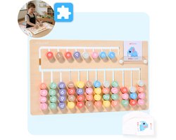 Mauzek® Spellingbord - Montessori speelgoed - Leren lezen - Houten speelgoed - Letters leren - Alfabet leren - Spellen - Educatief speelgoed - Sensorisch - Peuter speelgoed - Kleuter - Jongens - Meisjes - 3 jaar - 4 jaar - 5 jaar - 6 jaar - 7 jaar