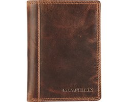 Maverick the original - portemonnee - RFID - met kaarthouder - leer - bruin