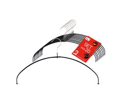 MAWA Kledinghangers Light - Set van 20 - Ruimtebesparende en Antislip Hangers voor T-Shirts, Tops en Lichte Truien - 360° Draaibare Haak - Hoogwaardige Antislip-Coating - 40 cm, Zwart