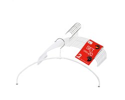MAWA Kledinghangers Light - Set van 20 - Ruimtebesparende en Antislip Hangers voor T-Shirts, Tops en Lichte Truien - 360° Draaibare Haak - Hoogwaardige Antislip-Coating - 40 cm, Wit