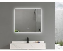 Mawialux LED Badkamerspiegel - 80x70cm - Horizontaal of verticaal - Ives