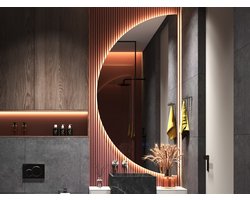 Mawialux LED Badkamerspiegel - Halfrond Links - 75x150cm - Jill