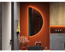 Mawialux LED Badkamerspiegel - Halfrond Rechts - 40x80cm - Jill