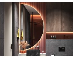 Mawialux LED Badkamerspiegel - Halfrond Rechts - 60x120cm - Jill