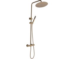 Mawialux thermostatische regendoucheset - Opbouw - Rond - Olga Goud Geborsteld