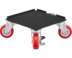 max draagvermogen 1650 kg Meubelwagen, robuuste meubeltransporter met 5 wielen van 360°, koolstofstaalplaat, set hef- en duwgereedschap