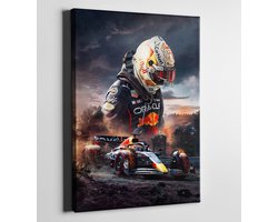 Max Verstappen België Spa GP Winnaar Red Bull Canvas Schilderij - Inclusief Ophangsysteem - Formaat 70x50