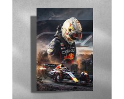 Max Verstappen - Metalen Poster 40x60cm - Winner Belgian GP - Formule1