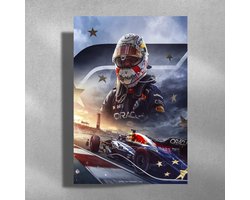 Max Verstappen - Metalen Poster 40x60cm - Winner US GP - Formule1