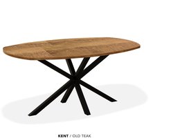Maxfurn - Eettafel deens ovaal | Zeer krasvast | Kleur: Old teak | Afm. 220x120cm
