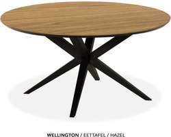 Maxfurn - Eettafel rond met verjongde rand | Zeer krasvast | Kleur: Hazel| diameter 150cm