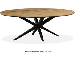 Maxfurn - Ovale eettafel 180x102cm met verjongde rand | Zeer krasvast | Kleur: Barley