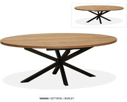 Maxfurn - Ovale uitschuiftafel 180/240| Zeer krasvast | Kleur: Barley
