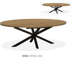 Maxfurn - Ovale uitschuiftafel 220/280 | Zeer krasvast | Kleur: Hazel