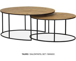 Maxfurn - Set ovale salontafel | kleur: Mango