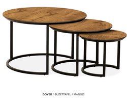 Maxfurn - Set van 3 ronde salontafel | kleur: Mango