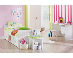 Maxi Kajuitbed Jesse laag - 90 x 200 cm - wit