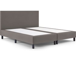 Maxi Owen Plus Boxspring 120x200 cm - Gestoffeerde Boxspring zonder Matras - Bed - Graphite - Tweepersoonsbed