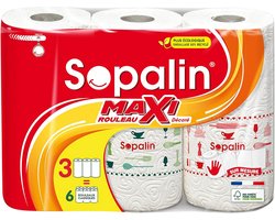 Maxi-papieren handdoeken met 3-laags materiaal – 80% gerecycled kunststof – FSC-gecertificeerd – 2 keer langer gebruik