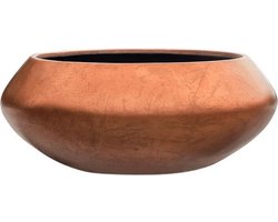 Maxim bonsai schaal koper 55cm breed | Brede lage bloempot plantenbak | rood goud metallic terracotta steenrood