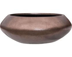 Maxim bonsai schaal taupe bruin 55cm breed | Brede lage bloempot plantenbak |  taupe zilver metallic