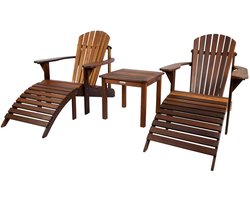 MaximaVida adirondack tuinstoel set Toronto geolied - uit exclusief mahoniehout