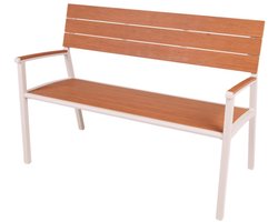 MaximaVida aluminium tuinbank Bermuda 120 cm ivoor