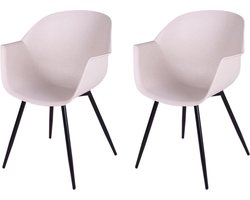 MaximaVida eetkamerstoel Cuyp XXL ecru conische stoelpoten- 2 stuks