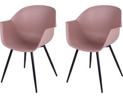 MaximaVida eetkamerstoel Cuyp XXL oudroze conische stoelpoten- 2 stuks