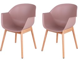 MaximaVida eetkamerstoel Cuyp XXL oudroze eiken poten- 2 stuks