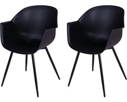 MaximaVida eetkamerstoel Cuyp XXL zwart conische stoelpoten- 2 stuks