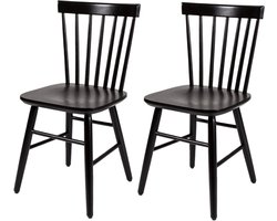MaximaVida houten spijlenstoel Maxime zwart - doos per 2 stuks
