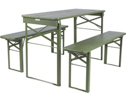 MaximaVida inklapbare bierset Berlijn 120 cm olijfgroen - FSC hout