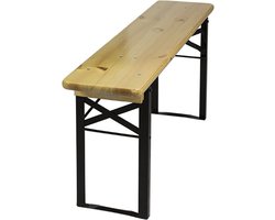 MaximaVida inklapbare picknickbank Berlijn 120 x 25 cm 3-laags blanke lak - FSC hout