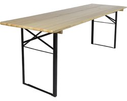 MaximaVida inklapbare picknicktafel Berlijn 200 x 70 cm 3-laags blanke lak - FSC hout